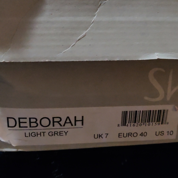 Shellys London NEW light grey suede platform heels - Picture 7 of 7